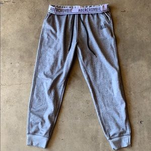 A&F Logo Graphic Joggers in Grey